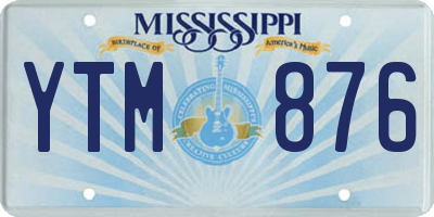 MS license plate YTM876
