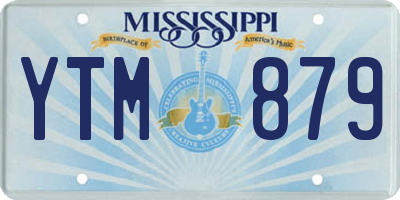 MS license plate YTM879