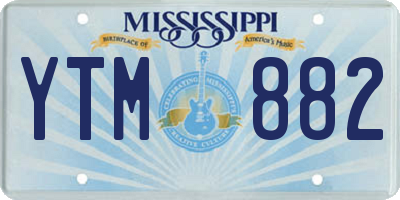 MS license plate YTM882