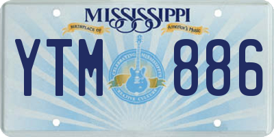 MS license plate YTM886