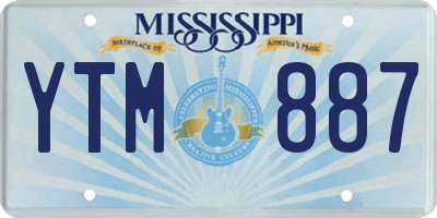 MS license plate YTM887
