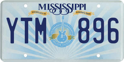 MS license plate YTM896