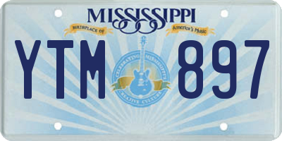 MS license plate YTM897