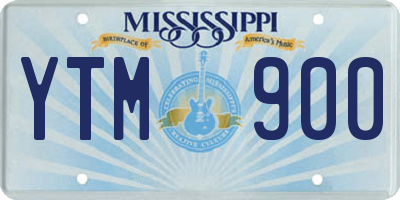 MS license plate YTM900