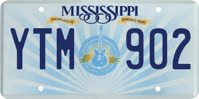 MS license plate YTM902