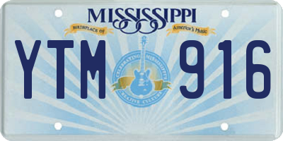 MS license plate YTM916
