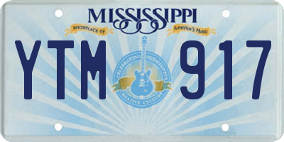 MS license plate YTM917