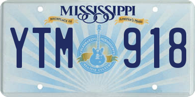 MS license plate YTM918