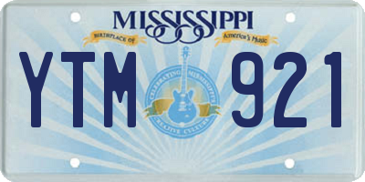 MS license plate YTM921