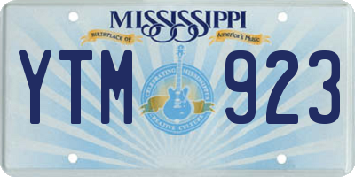 MS license plate YTM923