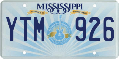 MS license plate YTM926