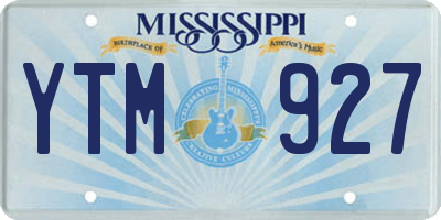 MS license plate YTM927