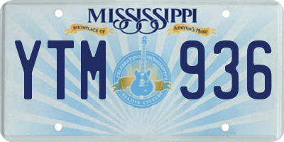 MS license plate YTM936