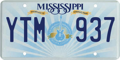 MS license plate YTM937