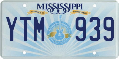 MS license plate YTM939