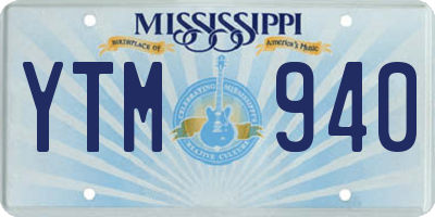 MS license plate YTM940