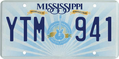 MS license plate YTM941