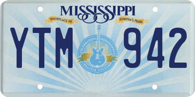 MS license plate YTM942
