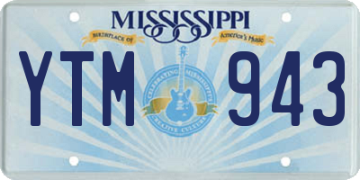 MS license plate YTM943