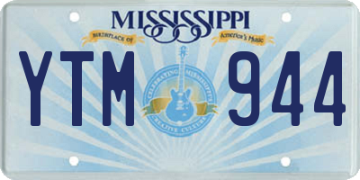 MS license plate YTM944