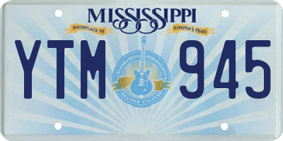 MS license plate YTM945