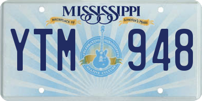 MS license plate YTM948