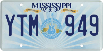 MS license plate YTM949