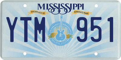 MS license plate YTM951