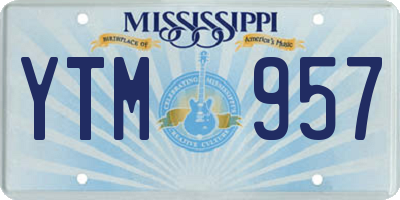 MS license plate YTM957