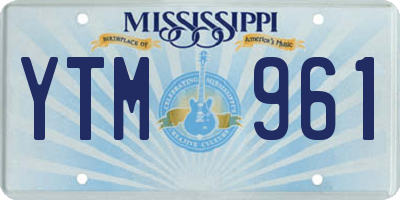 MS license plate YTM961