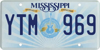 MS license plate YTM969