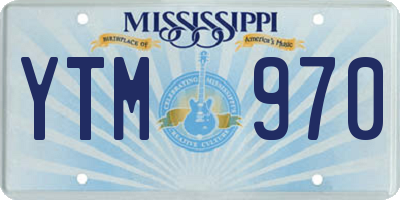 MS license plate YTM970