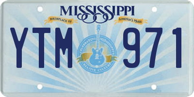 MS license plate YTM971
