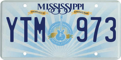 MS license plate YTM973