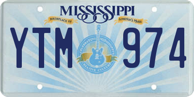 MS license plate YTM974