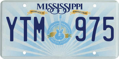 MS license plate YTM975