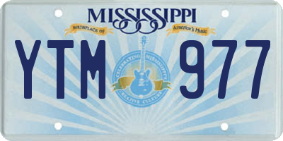 MS license plate YTM977