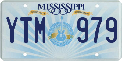 MS license plate YTM979