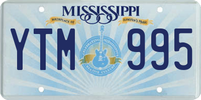 MS license plate YTM995