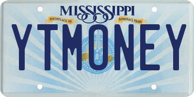 MS license plate YTMONEY