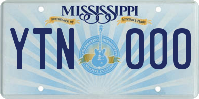 MS license plate YTN000