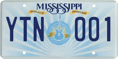 MS license plate YTN001