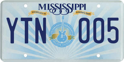 MS license plate YTN005