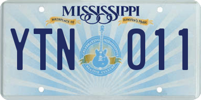 MS license plate YTN011