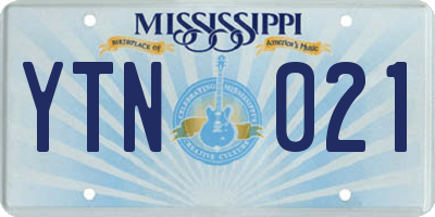 MS license plate YTN021