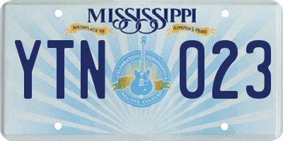 MS license plate YTN023