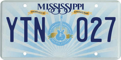 MS license plate YTN027
