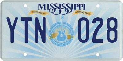 MS license plate YTN028