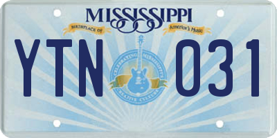 MS license plate YTN031