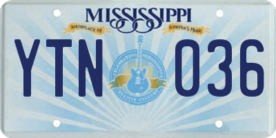 MS license plate YTN036